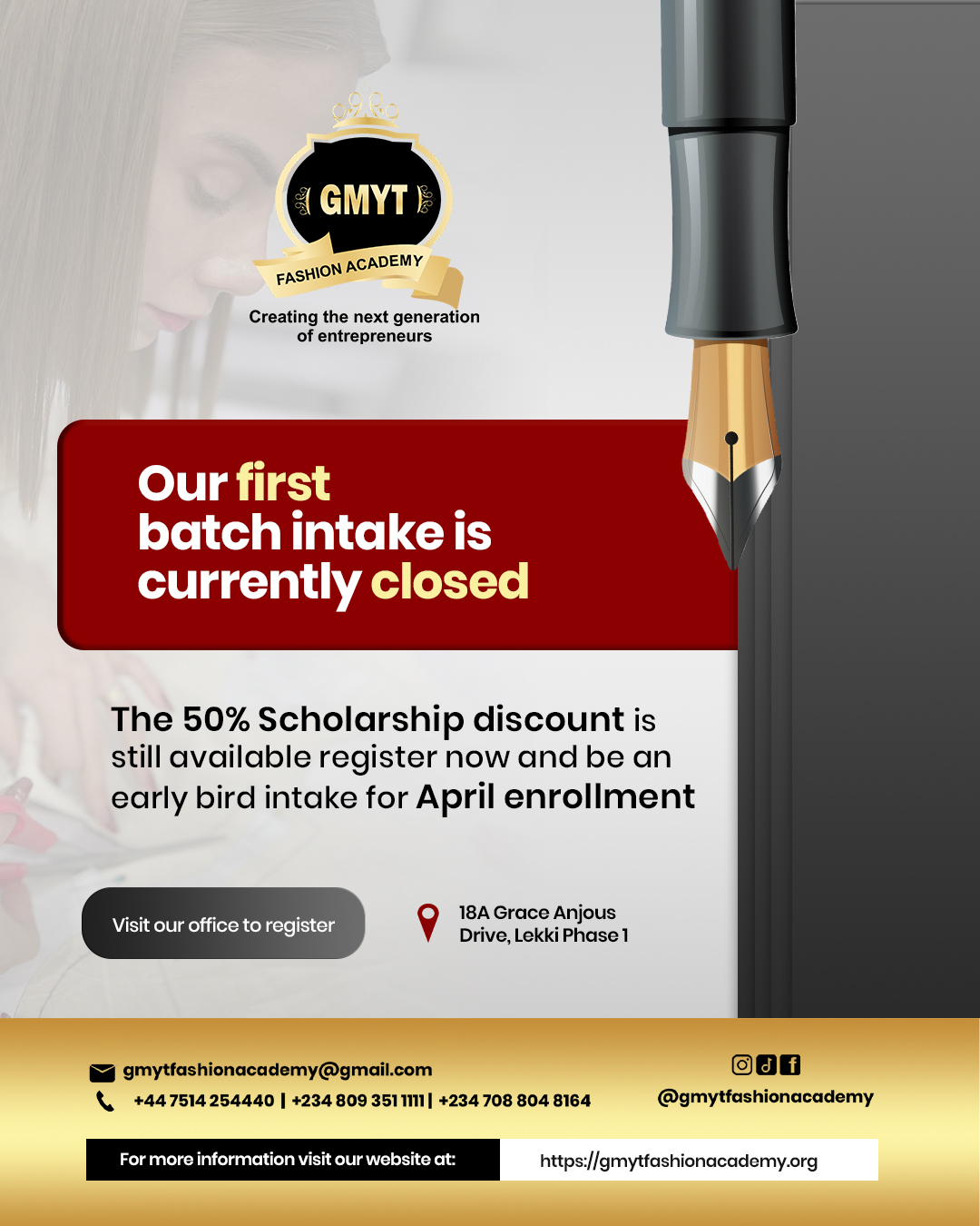 April eronllment 14th Feb